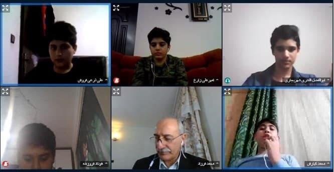 گردهمایی شورای دانش آموزی مدرسه به صورت مجازی